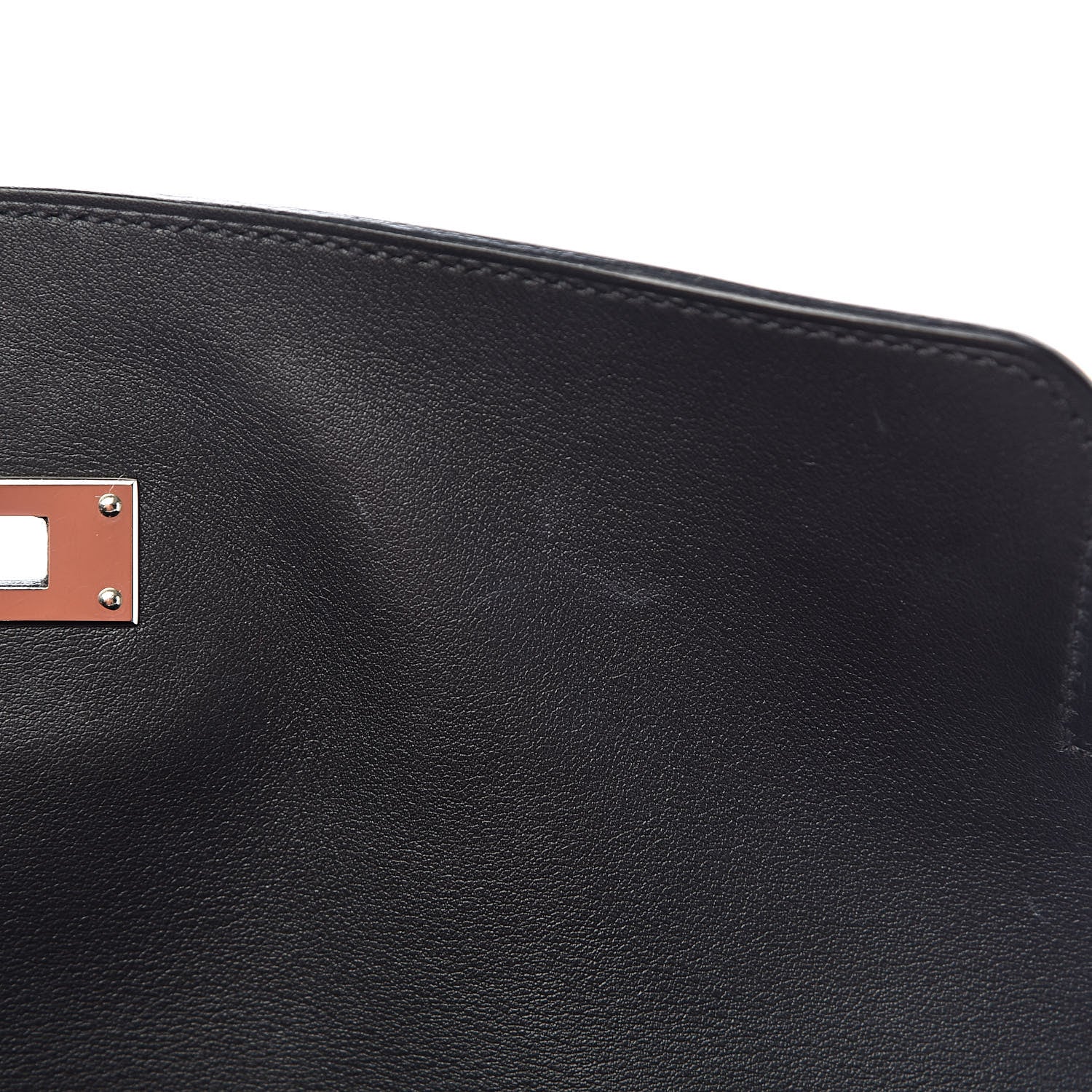 Hermes Veau Swift Perforated Sac Berline 28 Black 9 of 12