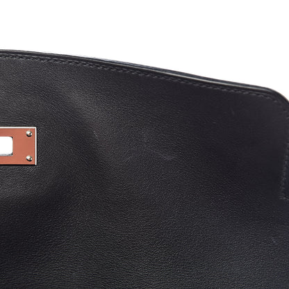 Hermes Veau Swift Perforated Sac Berline 28 Black 9 of 12