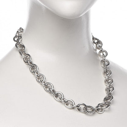 David Yurman Sterling Silver 12mm Oval Link Necklace 2 of 5