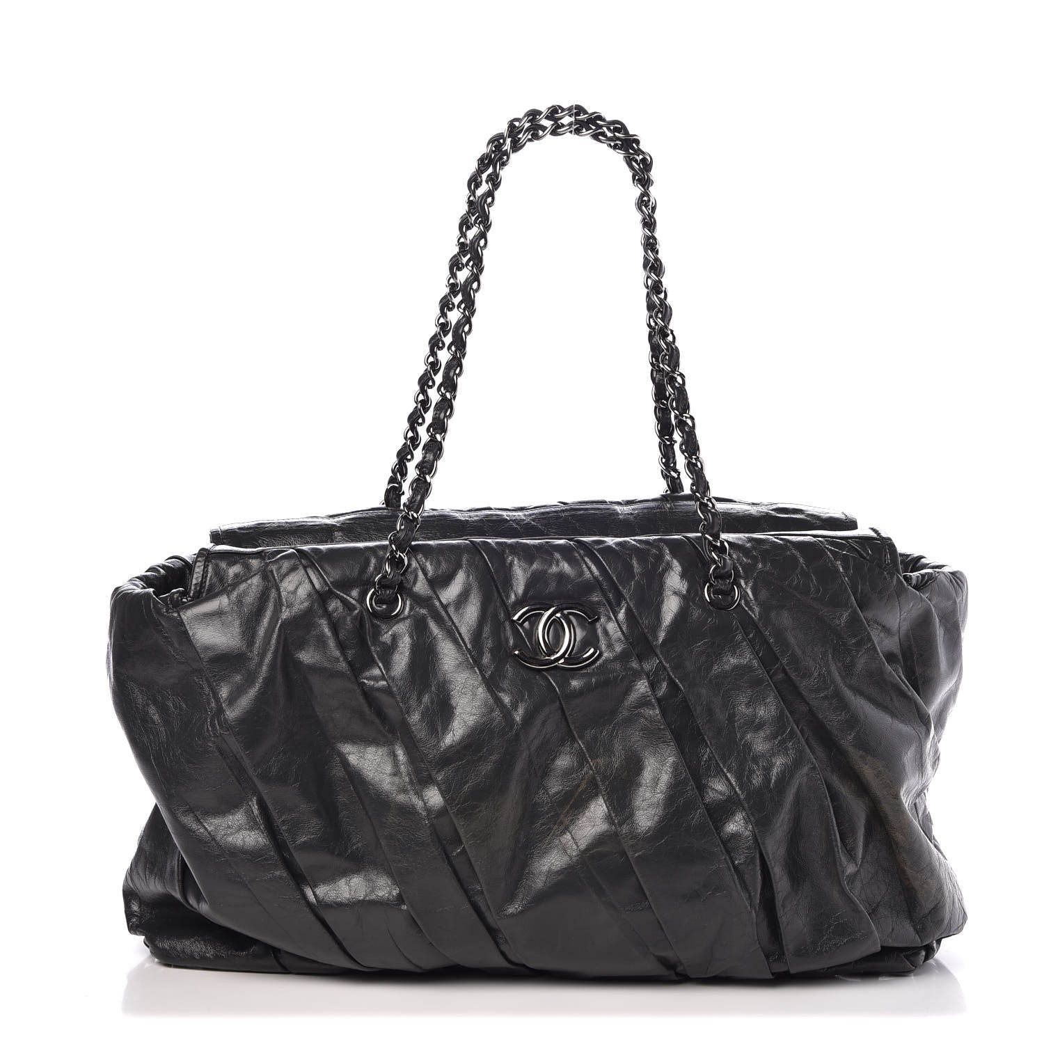 Chanel Glazed Calfskin Large Twisted Tote Grey 1 of 7