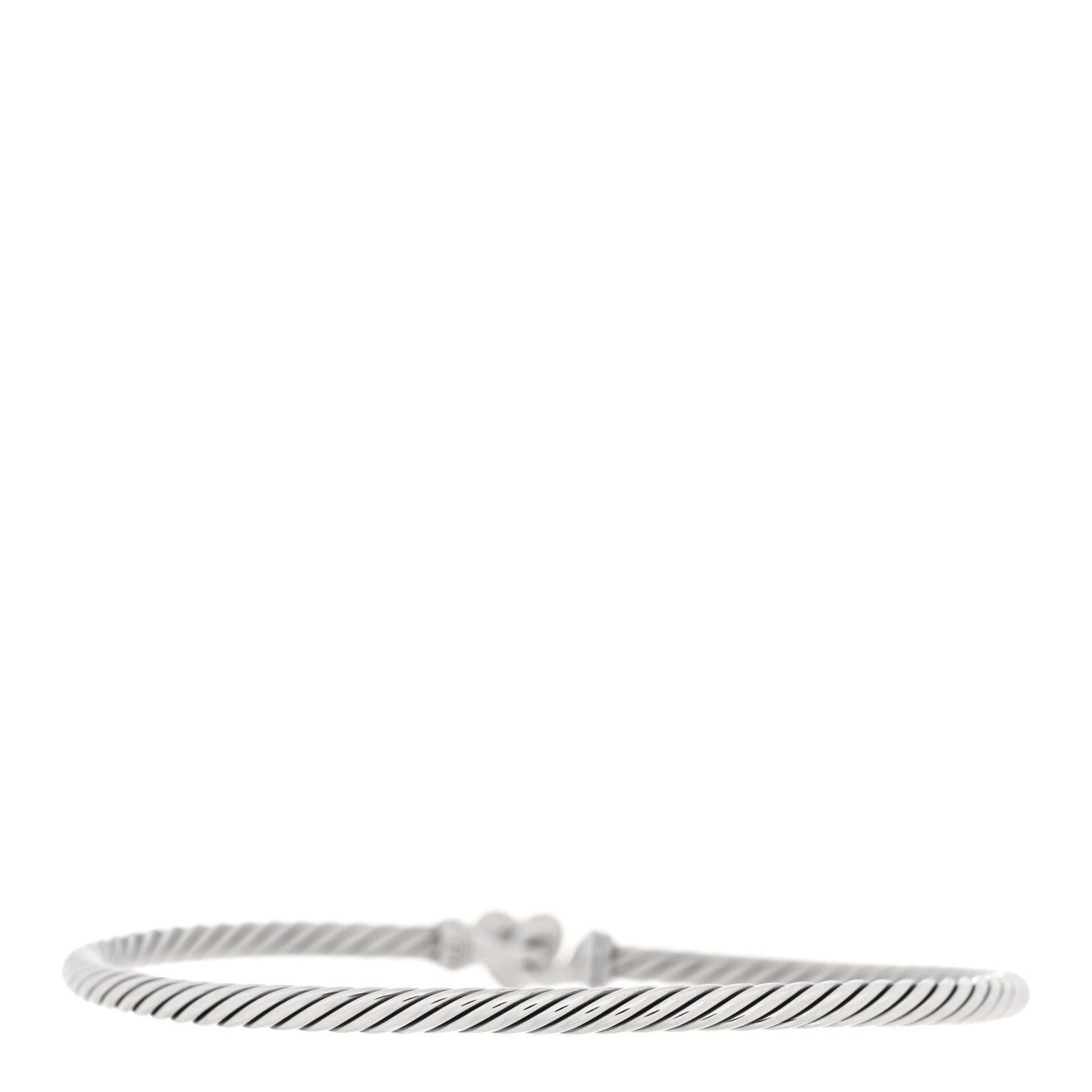 David Yurman Sterling Silver 18K Yellow Gold 3mm Cable Collectibles Heart Bracelet 2 of 4
