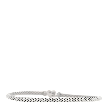 David Yurman Sterling Silver 18K Yellow Gold 3mm Cable Collectibles Heart Bracelet 2 of 4
