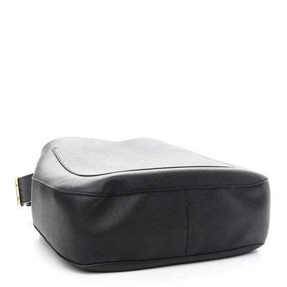 Burberry Grainy Calfskin Small Elmstone Hobo Black 4 of 10