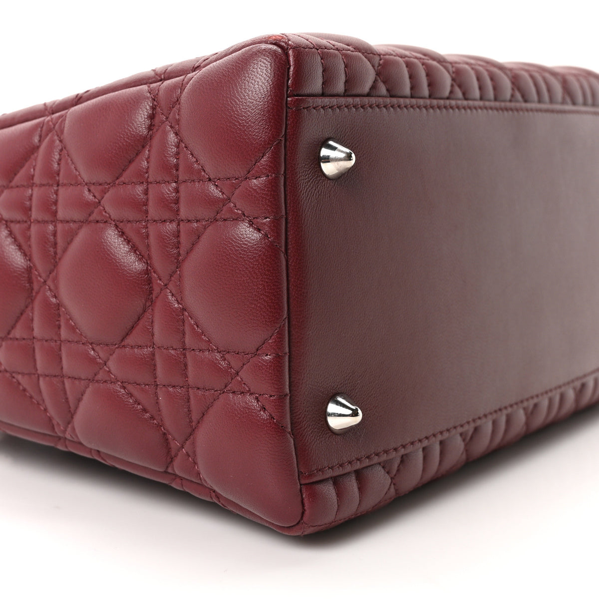 Lambskin Cannage Medium Lady Dior Burgundy