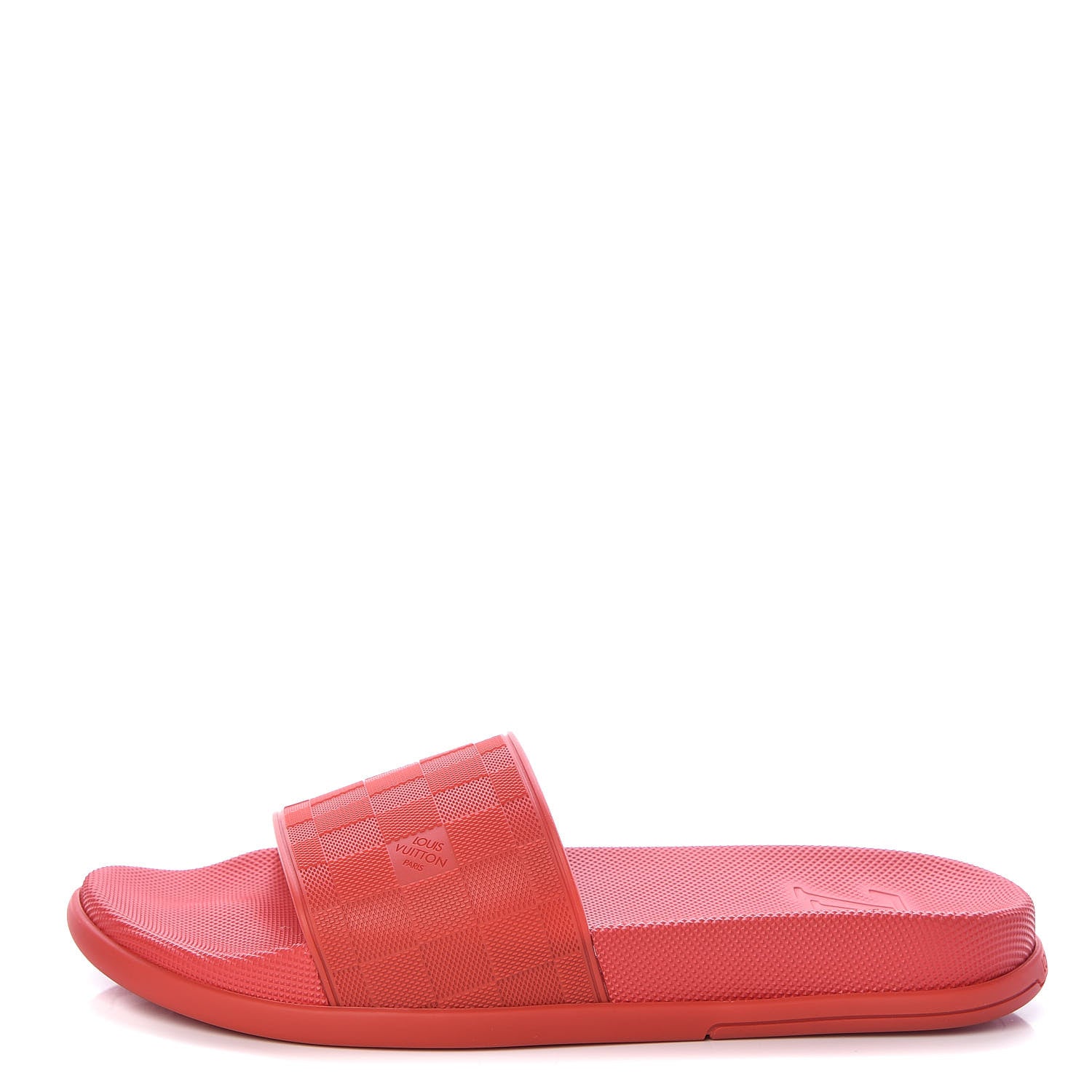 Louis Vuitton Rubber Damier Mens Waterfront Mules 6 Red 1 of 7