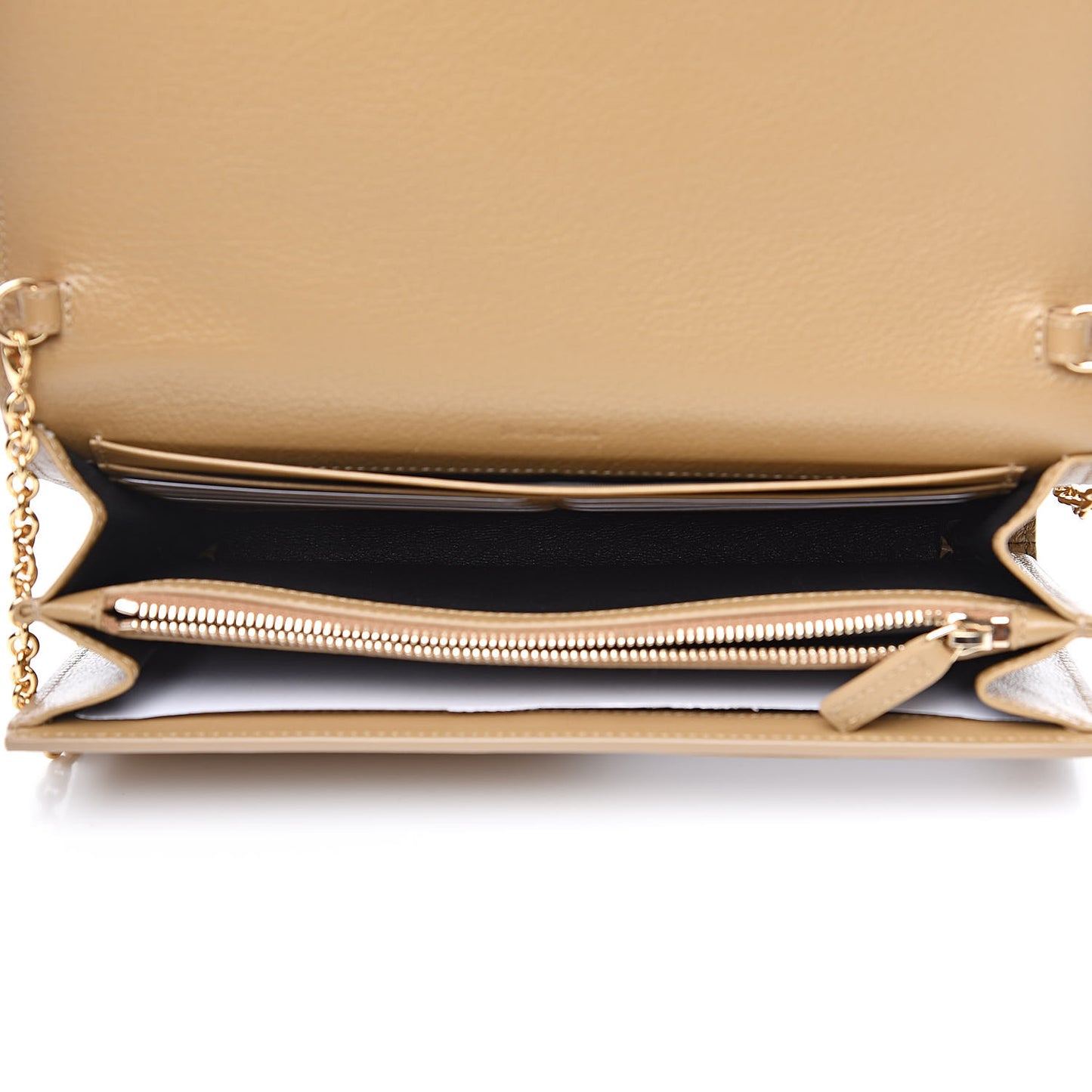 Calfskin Belle de Jour Chain Clutch Beige