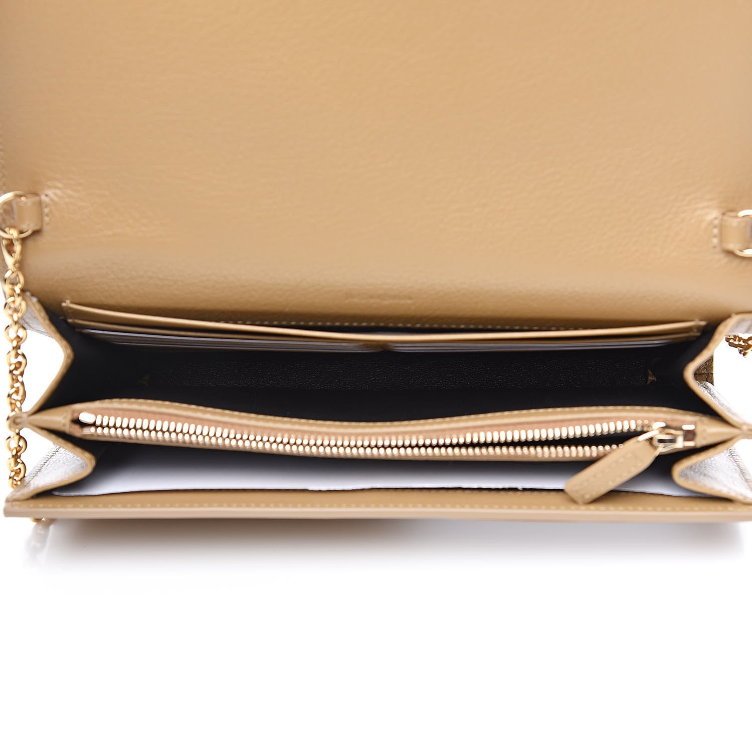 Saint Laurent Calfskin Belle de Jour Chain Clutch Beige 5 of 11