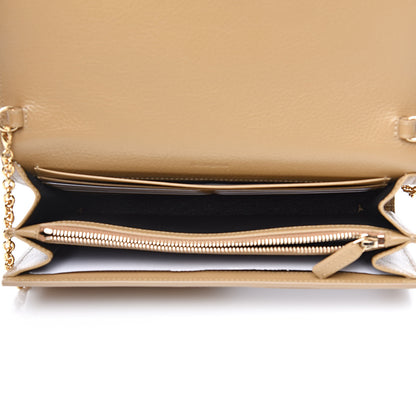 Saint Laurent Calfskin Belle de Jour Chain Clutch Beige 5 of 11