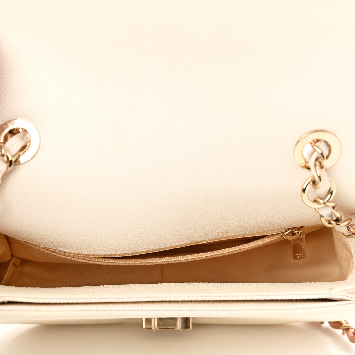 Chanel Grained Calfskin Quilted Small Cuba Top Handle Flap White 4 of 9