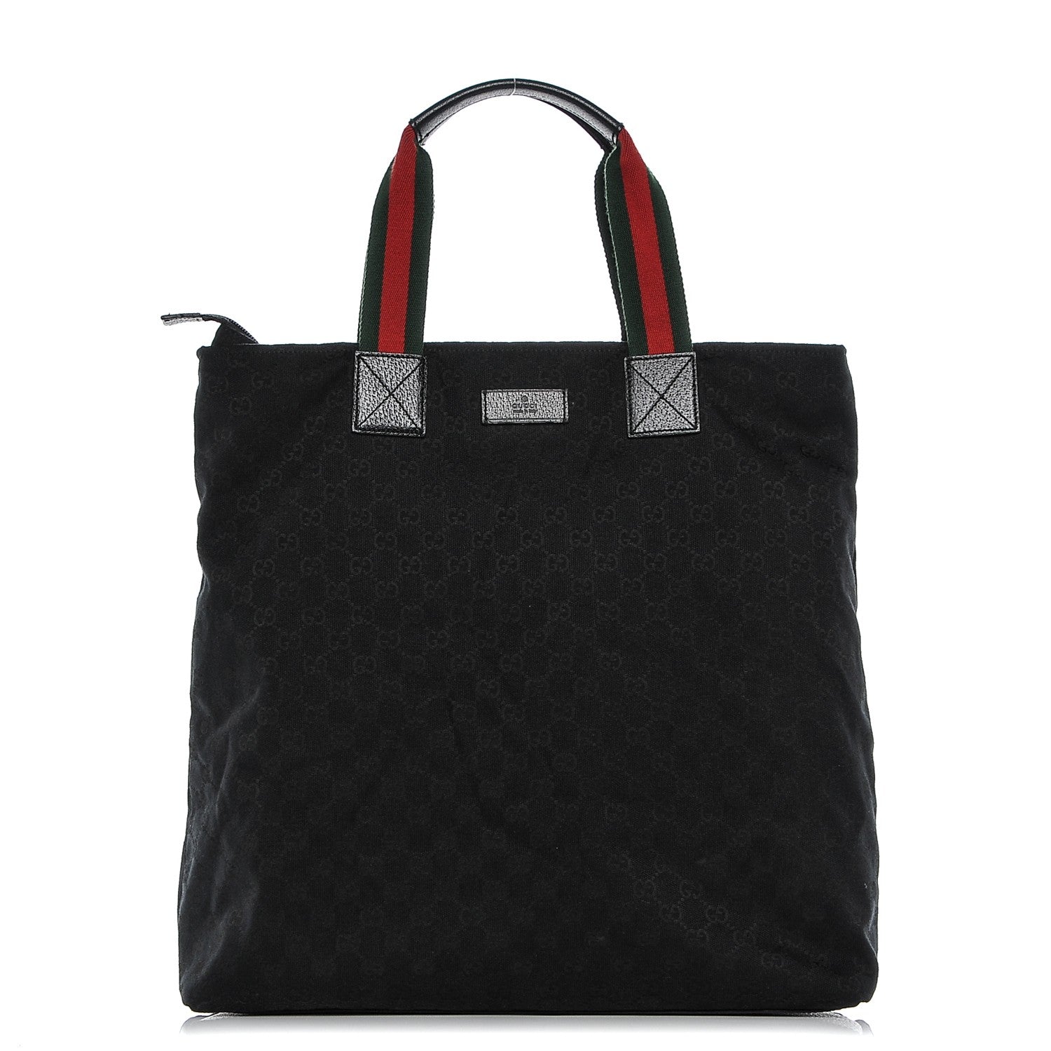 Gucci Nylon Monogram Large Web Handle Vertical Tote Black 1 of 7