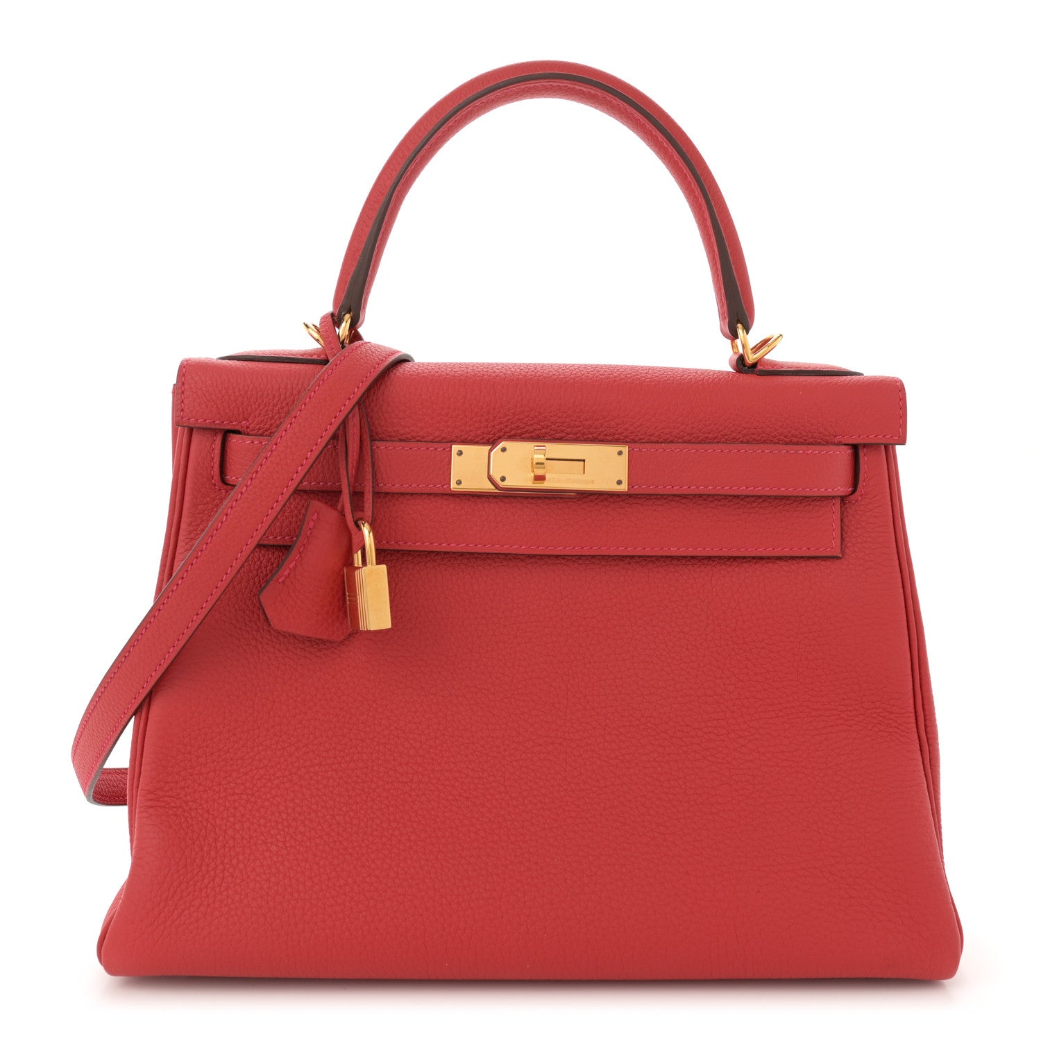 Hermes Togo Kelly Retourne 28 Rouge Casaque 1 of 13