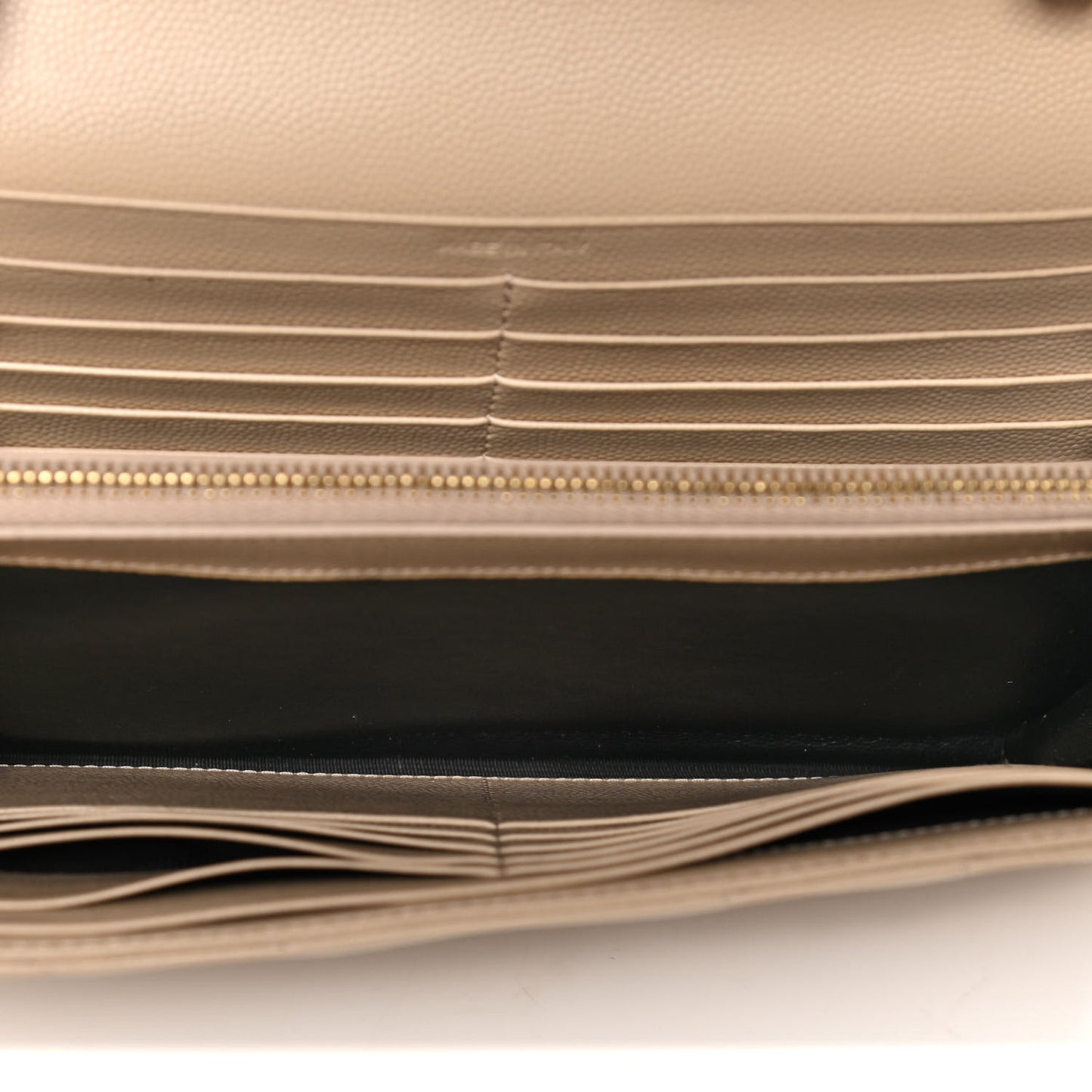 Grain De Poudre Matelasse Chevron Monogram Chain Wallet Nude Powder