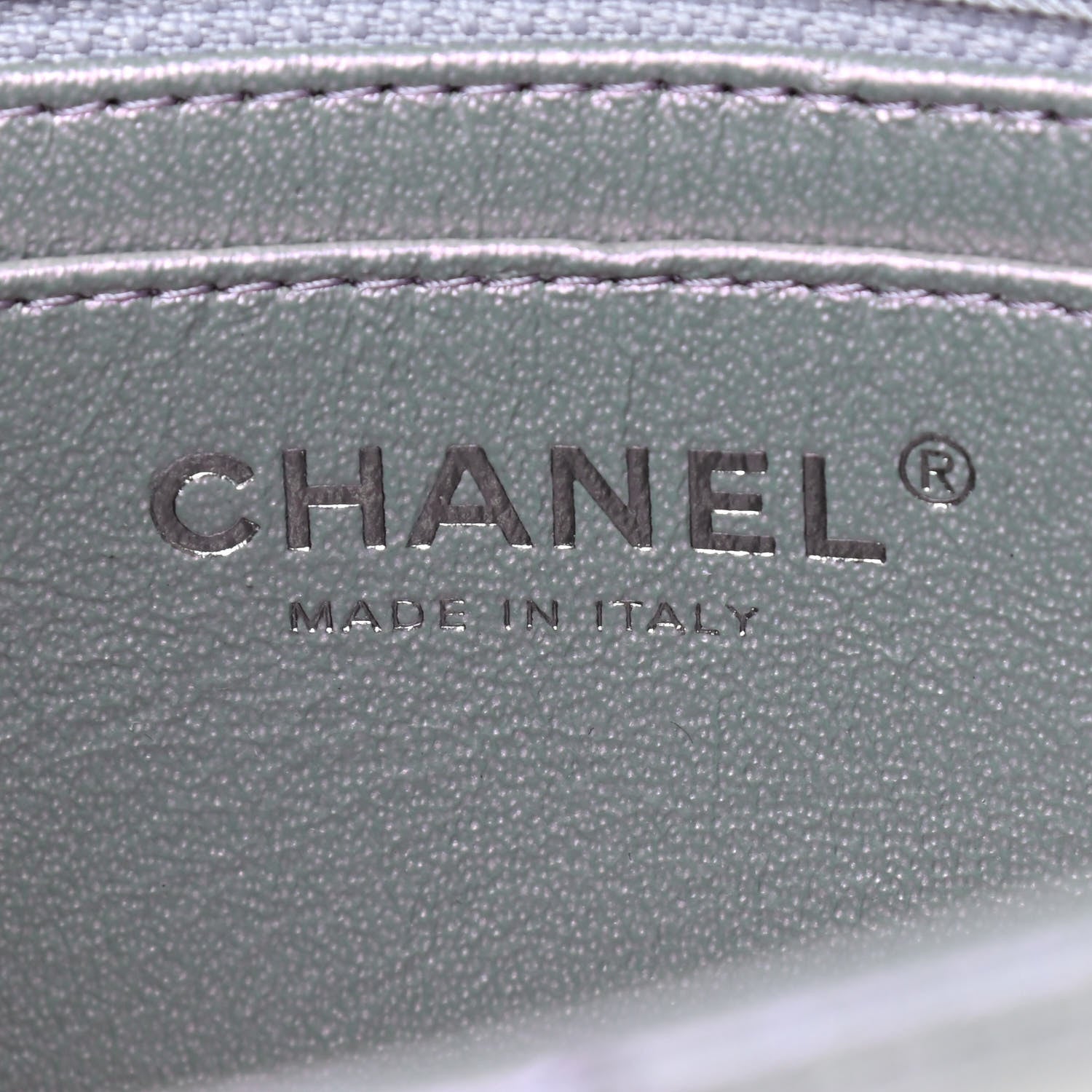 Chanel Iridescent Calfskin Quilted Mini Rectangular Flap Purple 6 of 12