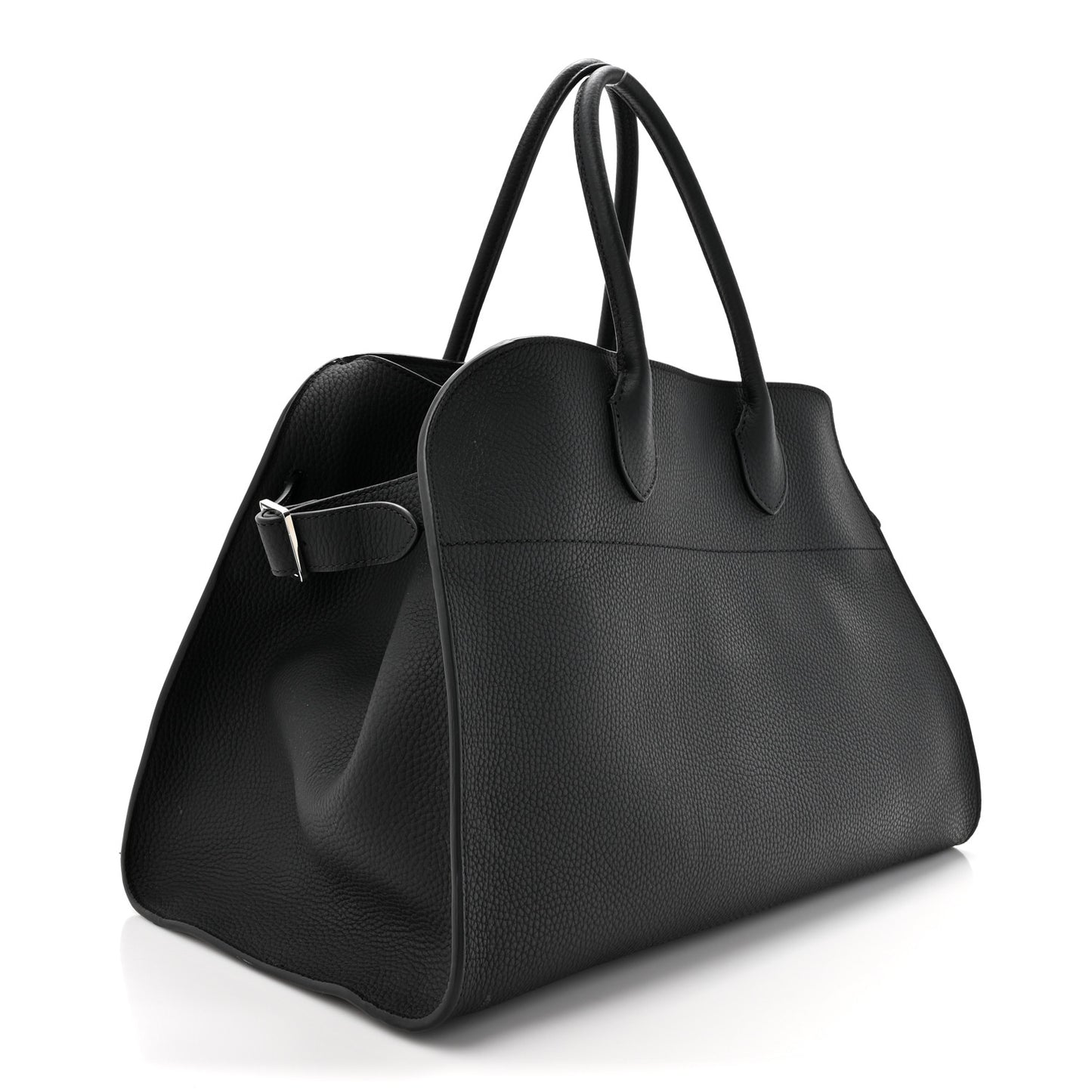 Matte Grained Calfskin Soft Margaux 15 Black