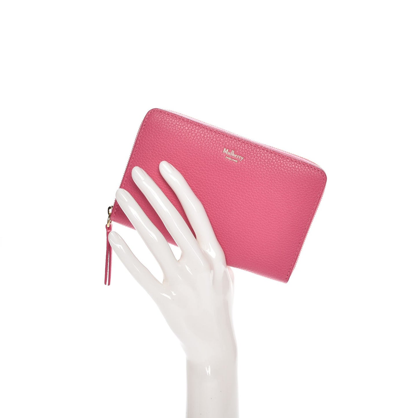 Small Classic Grain Medium Zip Around Wallet Candy