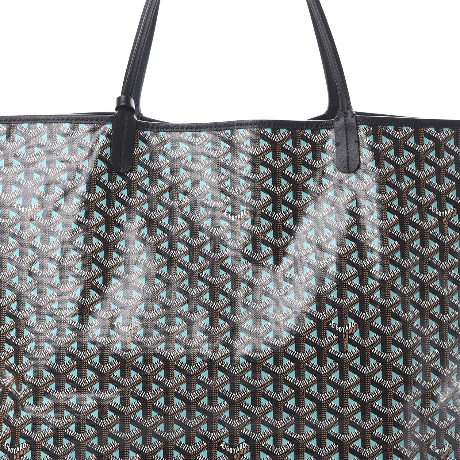 Goyard Goyardine Saint Louis Claire Voie GM Black Blue 8 of 12