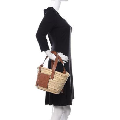Loewe Raffia Small Basket Tote Bag Natural Tan 2 of 9