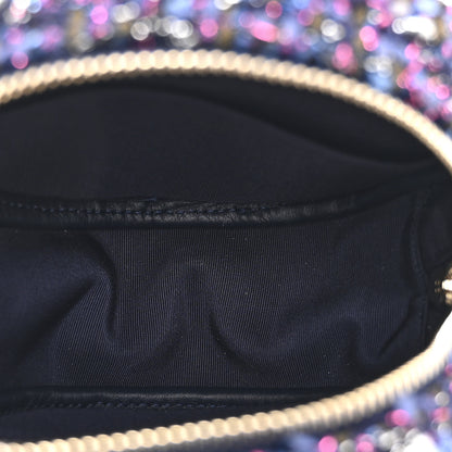 Chanel Tweed Quilted Round Clutch With Chain Multicolor 5 of 11