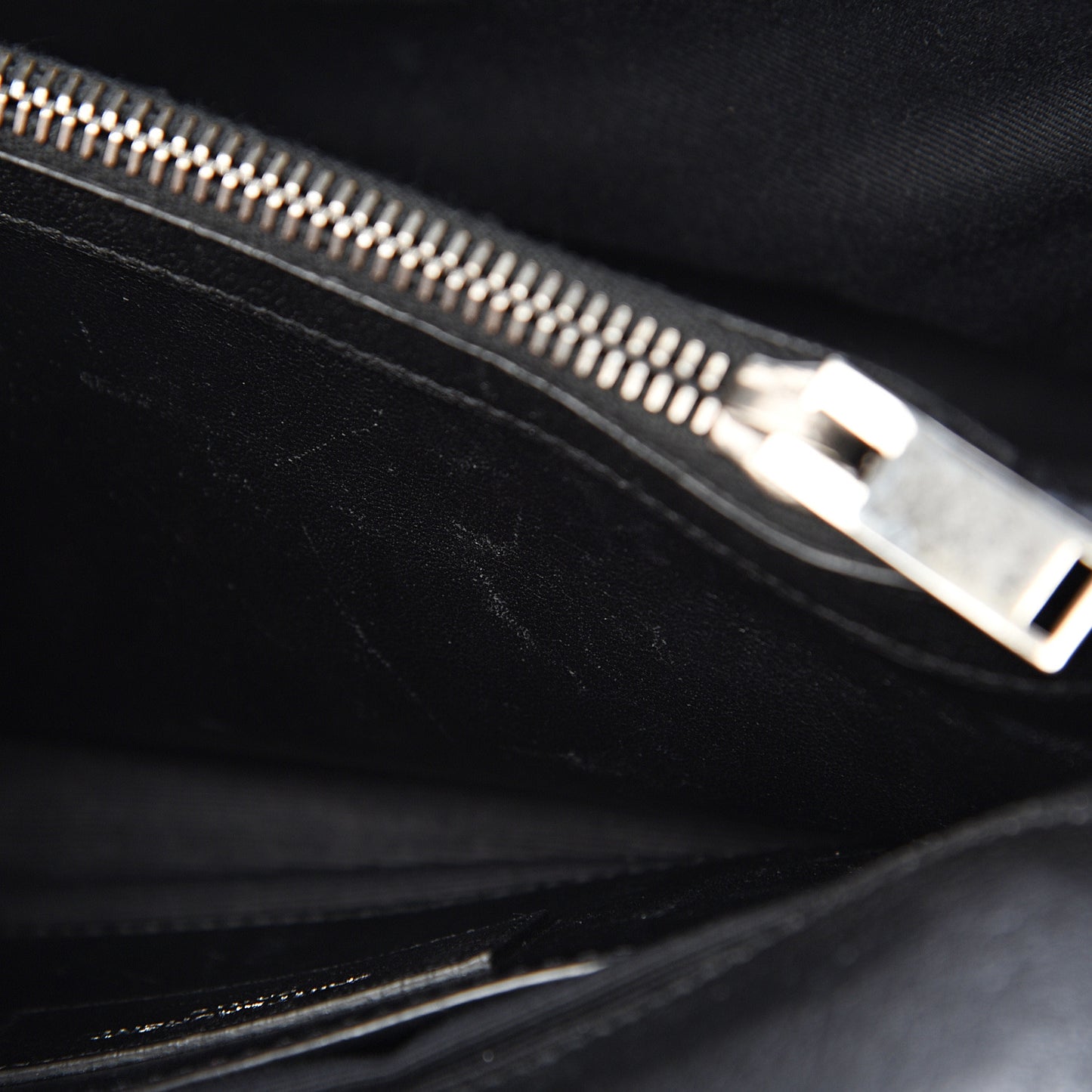 Sheepskin Matelasse Chevron Monogram Medium College Bag Black