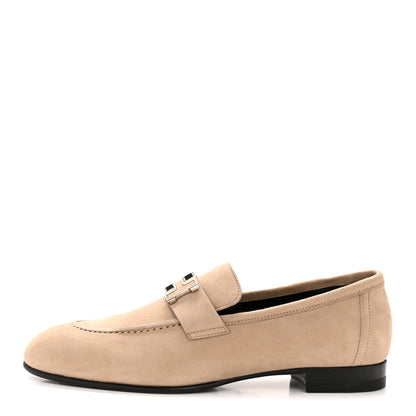 Hermes Suede Goatskin Paris Loafers 37 Beige Sable 1 of 10