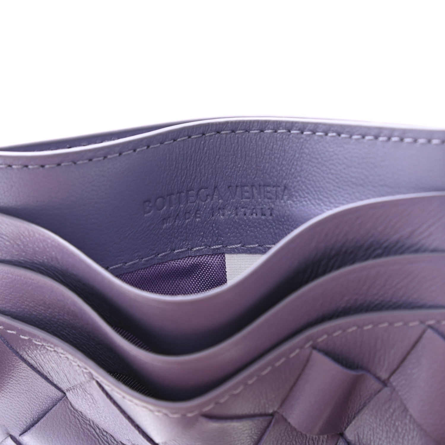 Bottega Veneta Nappa Intrecciato Card Holder Purple 6 of 9