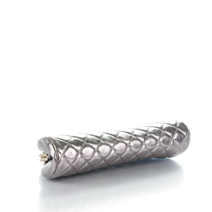 Chanel Metallic Aged Calfskin Quilted Timeless Clutch Silver 4 of 7