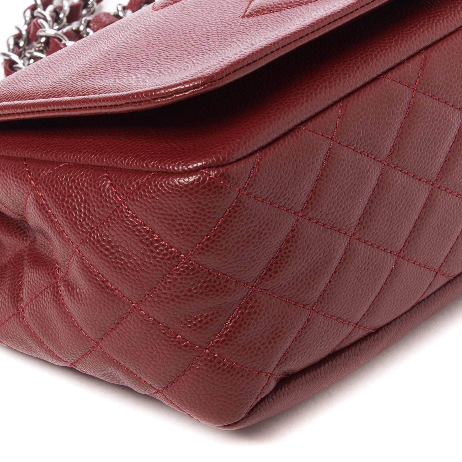 Chanel Caviar Large Timeless CC Flap Dark Red 6 of 10