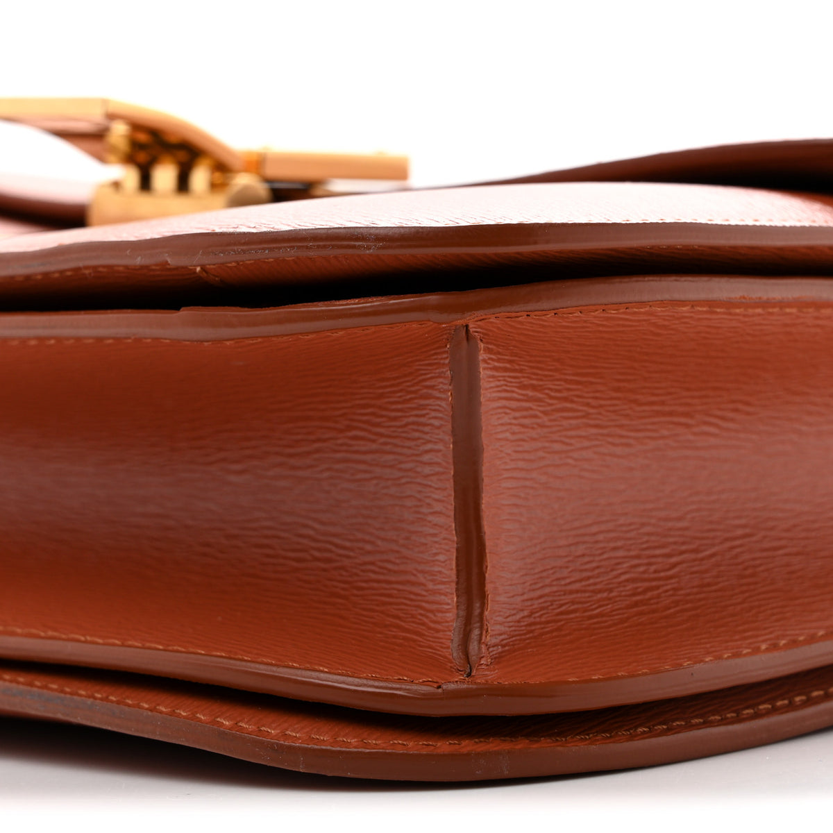 Celine Liege Calfskin Medium Classic Box Flap Bag Terracotta 19 of 33