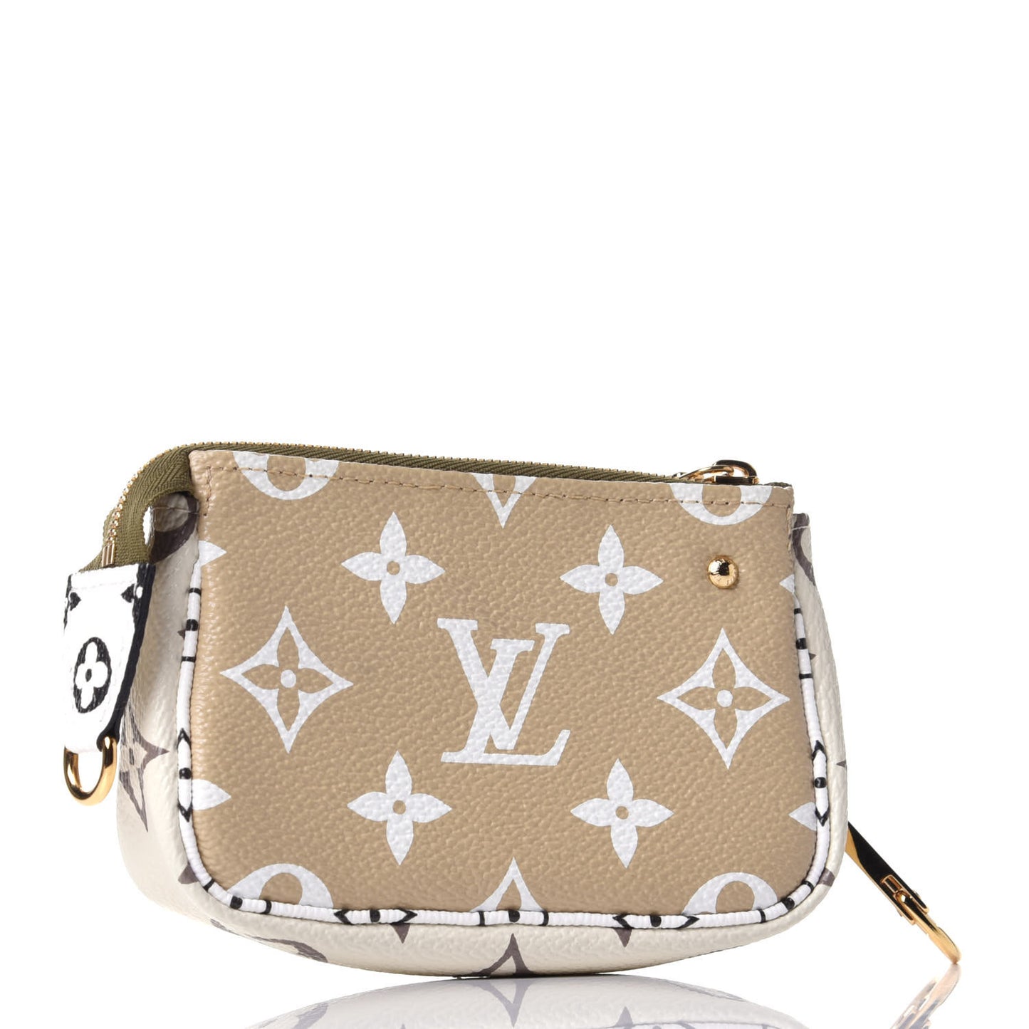 Monogram Giant Micro Pochette Accessories Kaki White