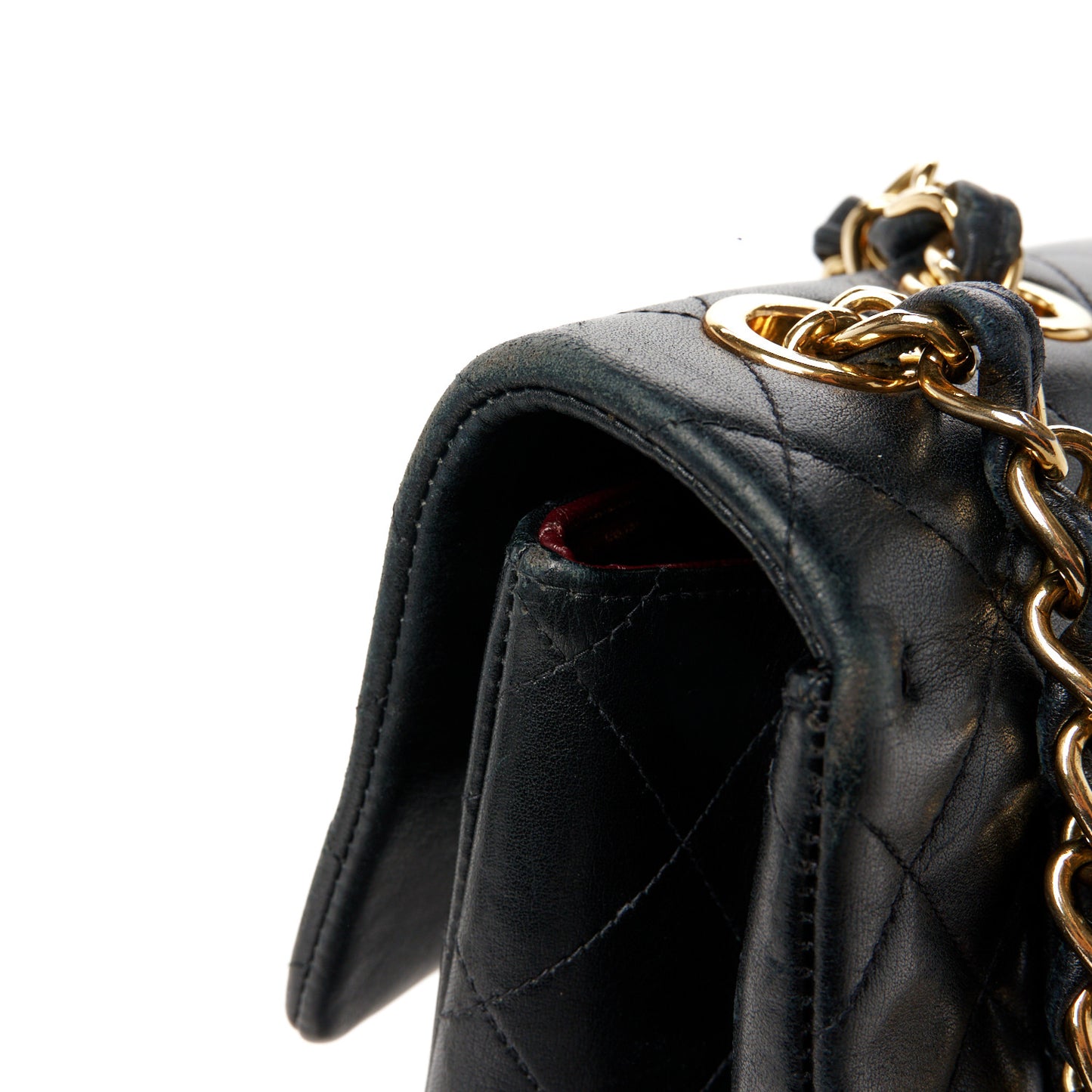 Lambskin Quilted XL Jumbo Single Flap Black