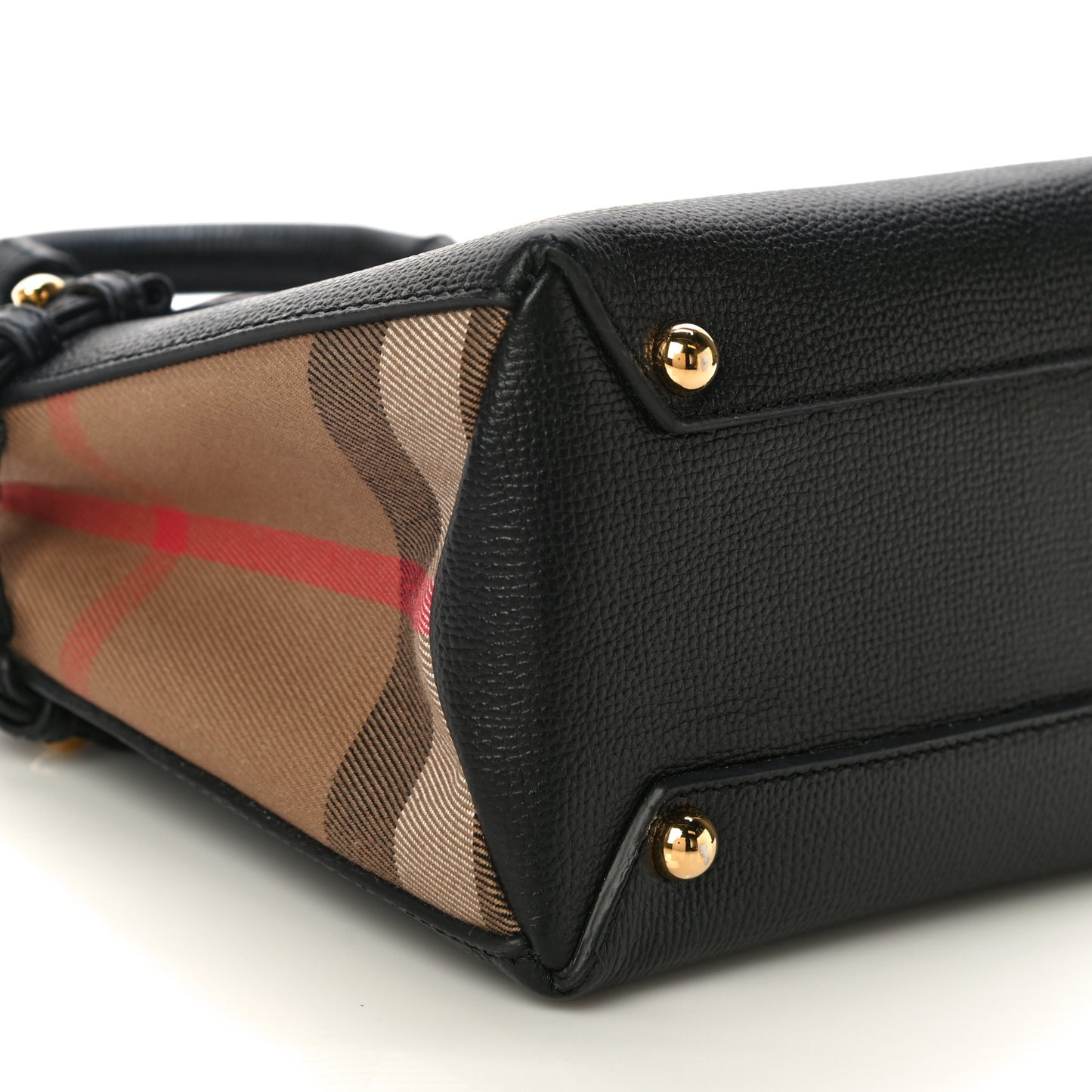 Derby Calfskin House Check Baby Banner Tote Black