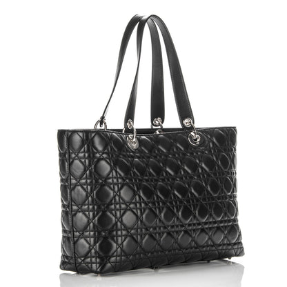 Christian Dior Lambskin Cannage Large Lady Dior Shopper Tote Black 3 of 7