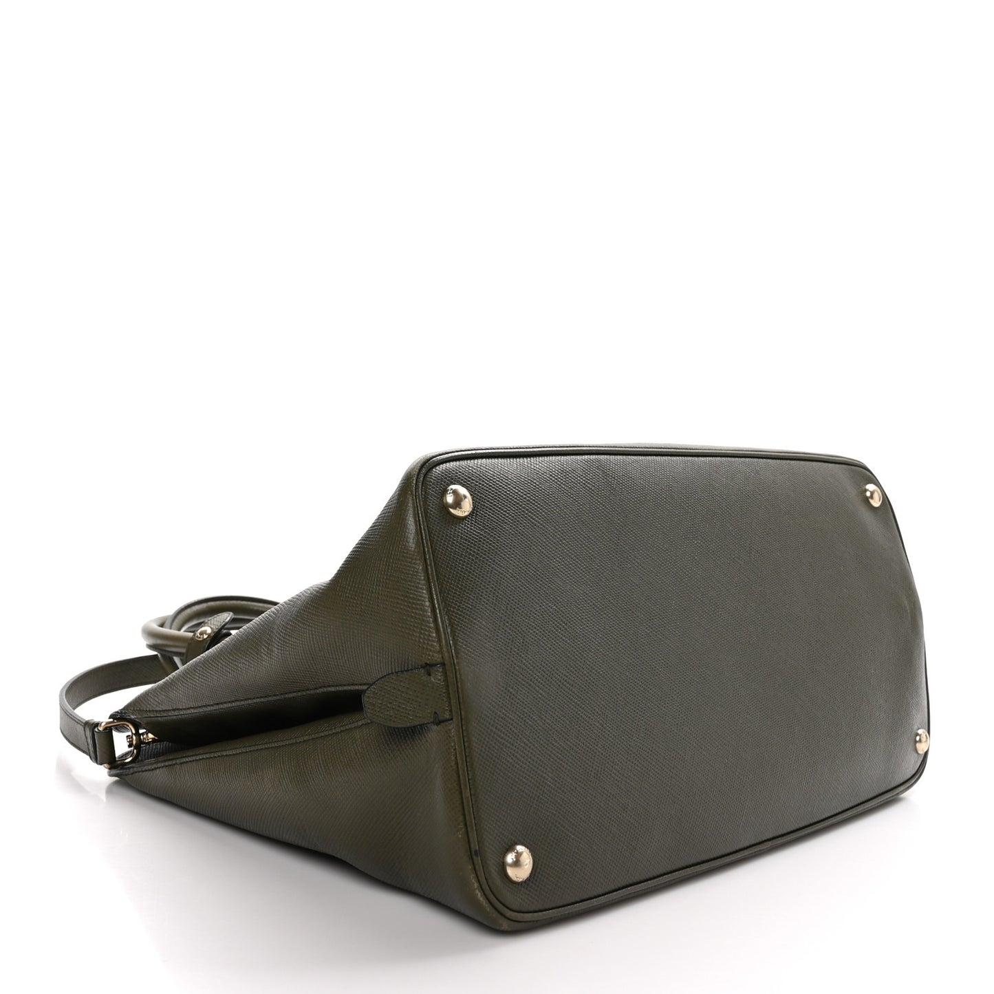 Saffiano Cuir Open Promenade Tote Militare