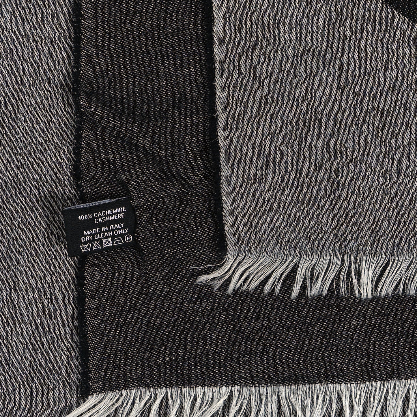 Cashmere CC Logo Stole Navy Grey