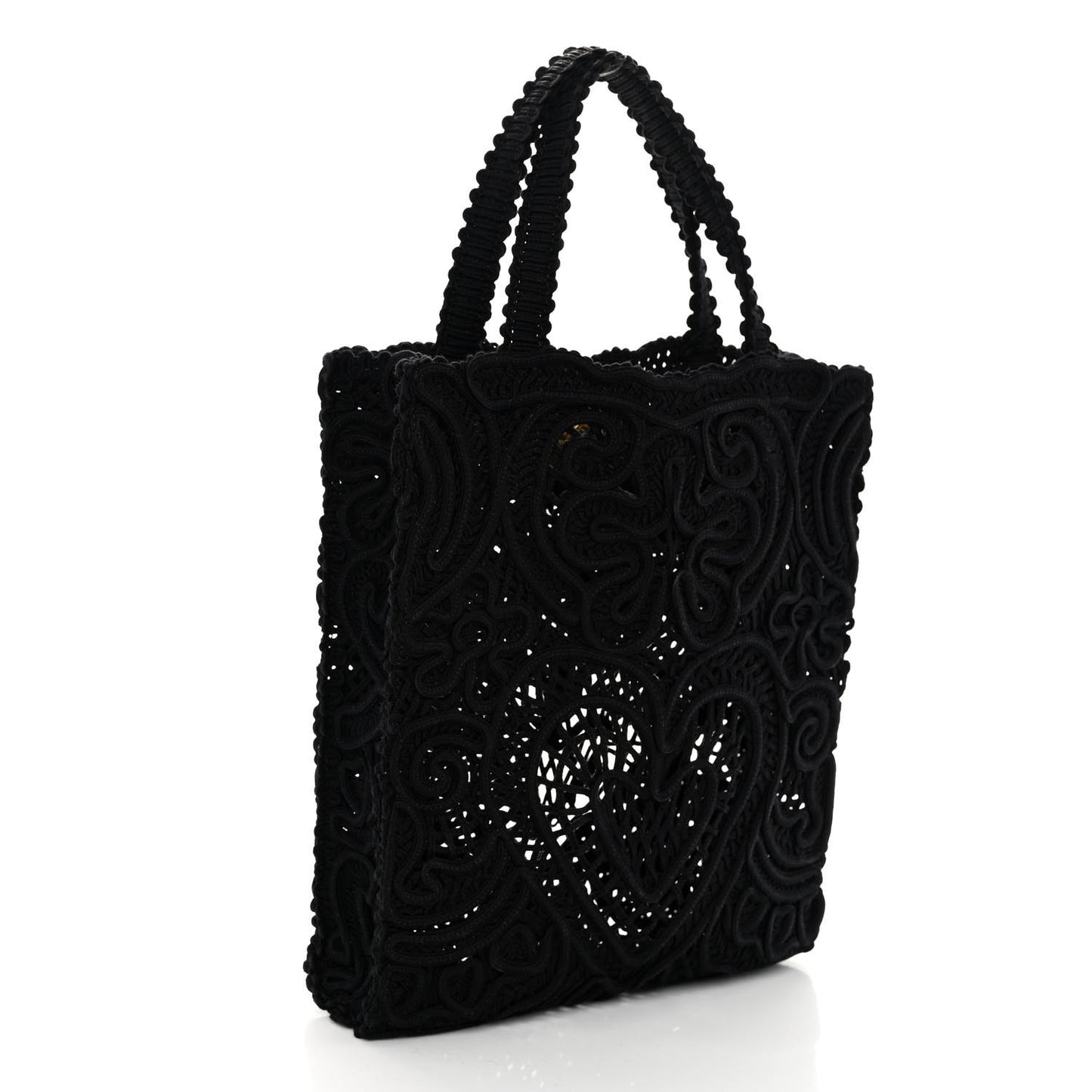 Cordonetto Lace Tote Black