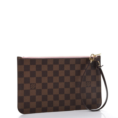 Louis Vuitton Damier Ebene Neverfull MM GM Pochette Rose Ballerine 3 of 9