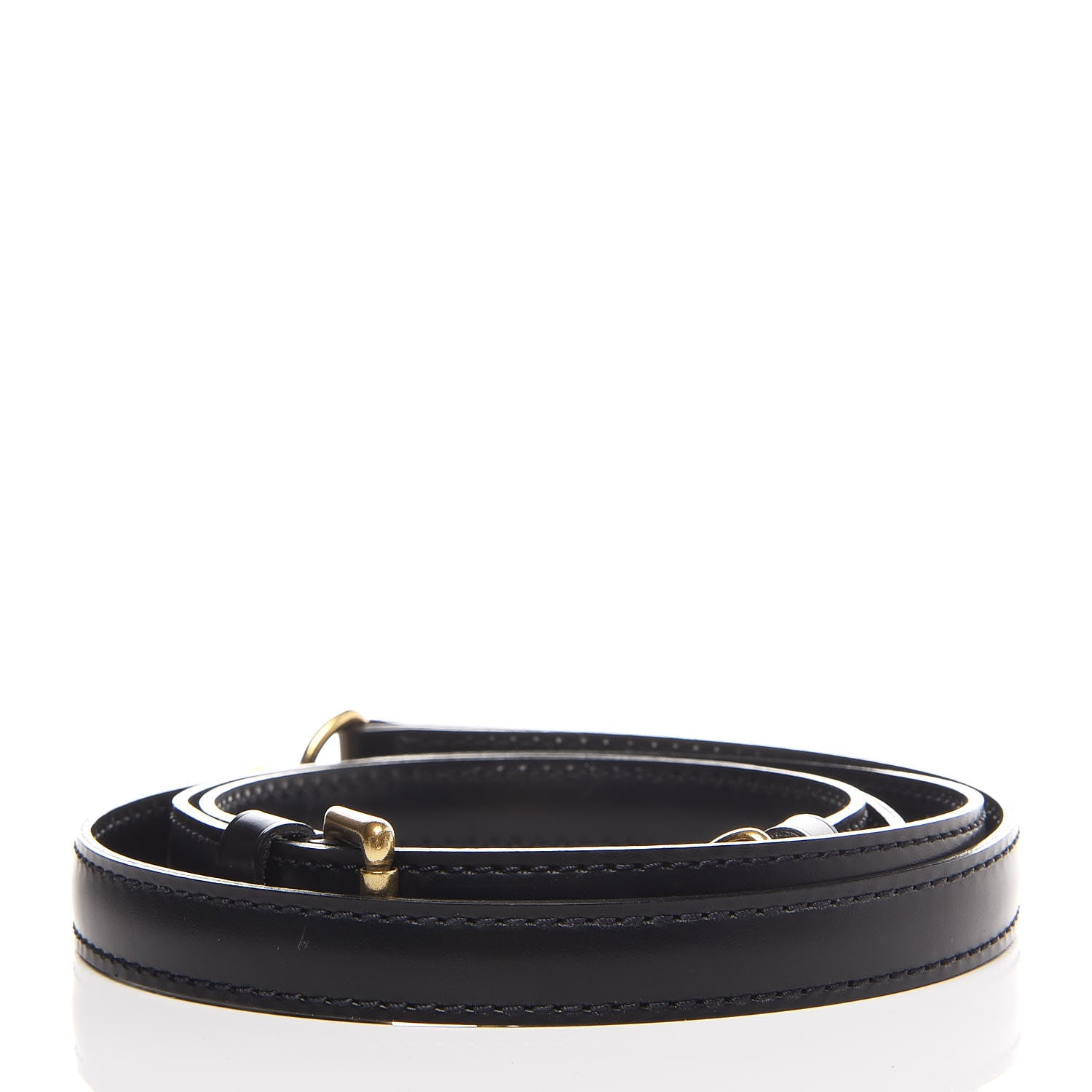 Louis Vuitton Calfskin 16mm Adjustable Shoulder Strap Black 2 of 4