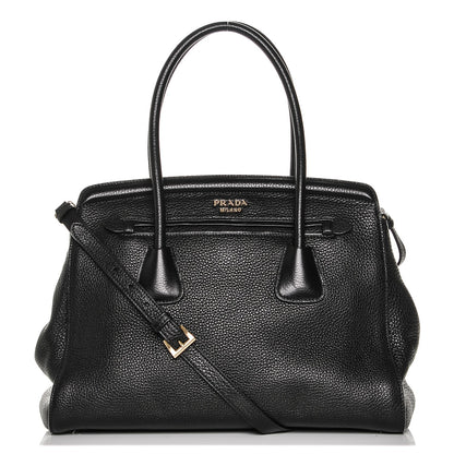 Prada Vitello Daino Top Handle Tote Nero Black 1 of 7