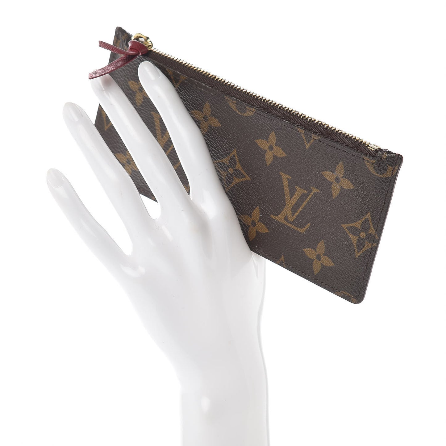 Monogram Josephine Wallet Zippered Insert Red