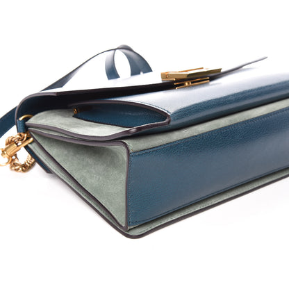 Givenchy Goatskin Suede Medium GV3 Flap Blue Pistachio 5 of 8