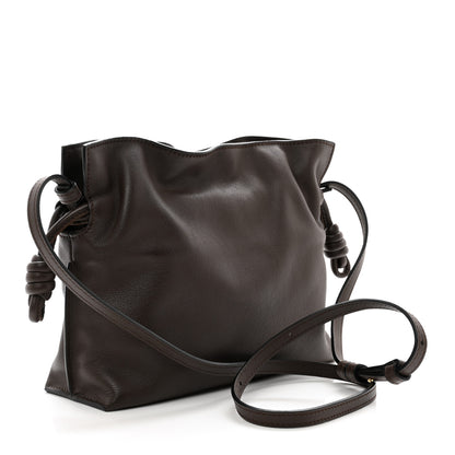 Loewe Calfskin Mini Flamenco Knot Clutch Chocolate 3 of 8