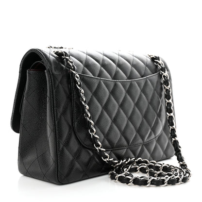Chanel Caviar Quilted Jumbo Double Flap Black 3 of 15