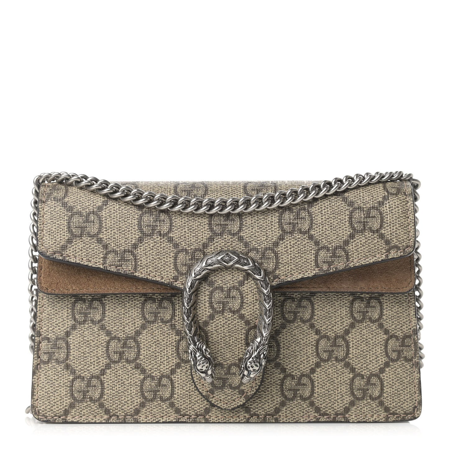 GG Supreme Monogram Super Mini Dionysus Shoulder Bag Taupe