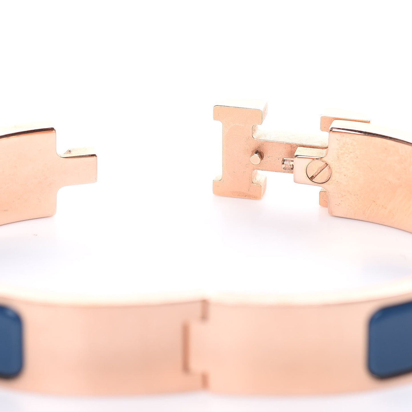 Enamel Narrow Clic Clac H Bracelet PM Bleu De Genes