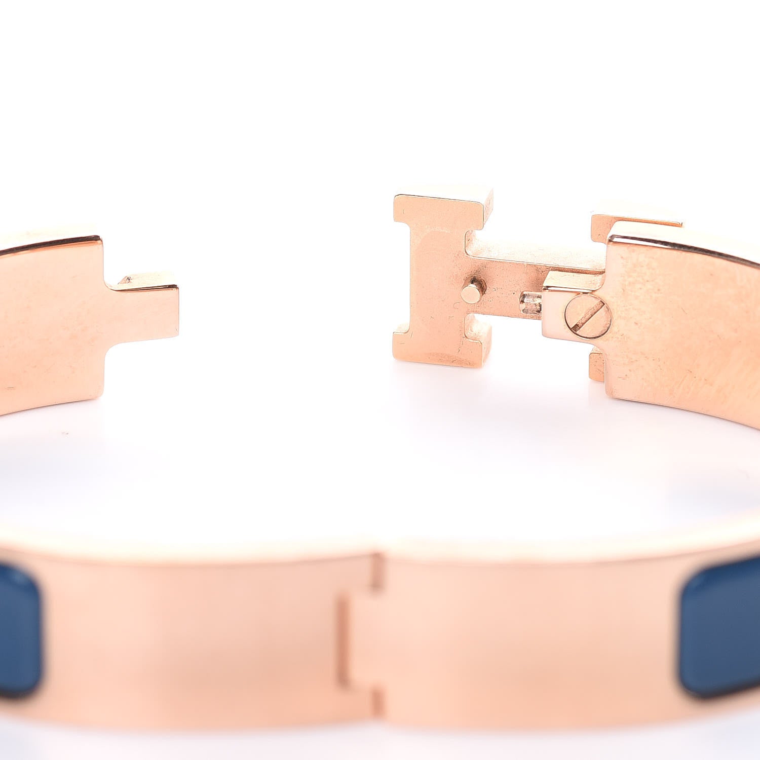 Hermes Enamel Narrow Clic Clac H Bracelet PM Bleu De Genes 6 of 6