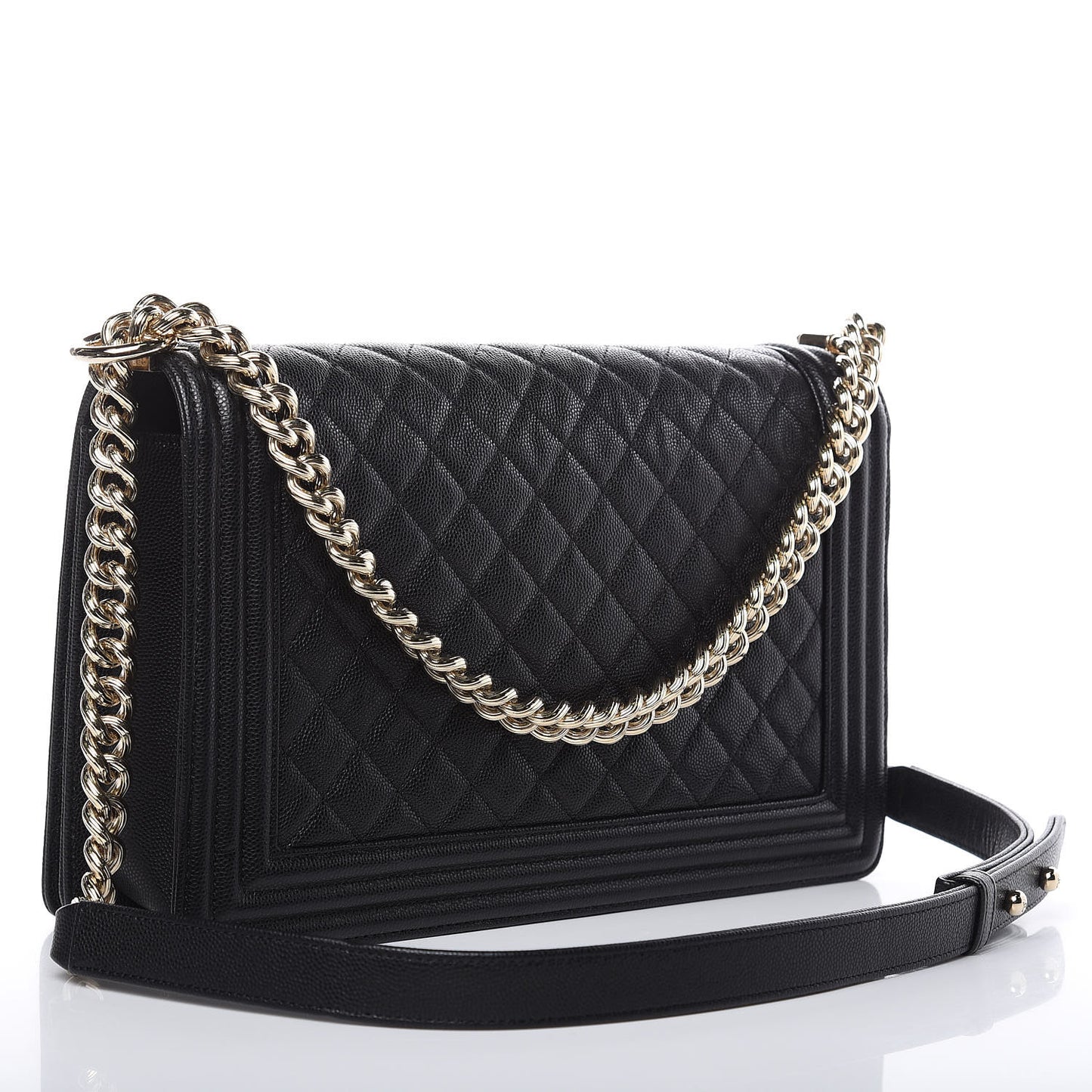 Caviar Quilted New Medium Boy Flap Black