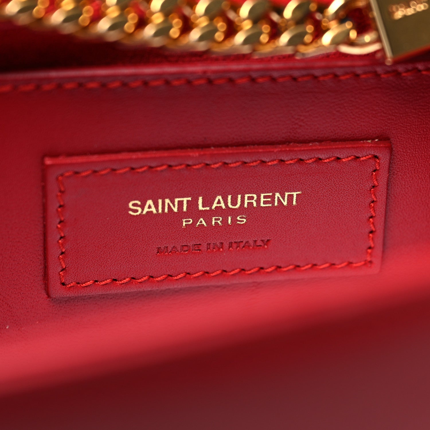 Saint Laurent Smooth Calfskin Medium Classic Monogram Kate Tassel Satchel Lipstick Red 6 of 10