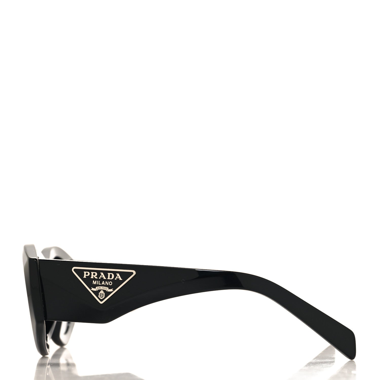 Prada Acetate Oval Symbole Sunglasses SPR 20Z Black 3 of 7