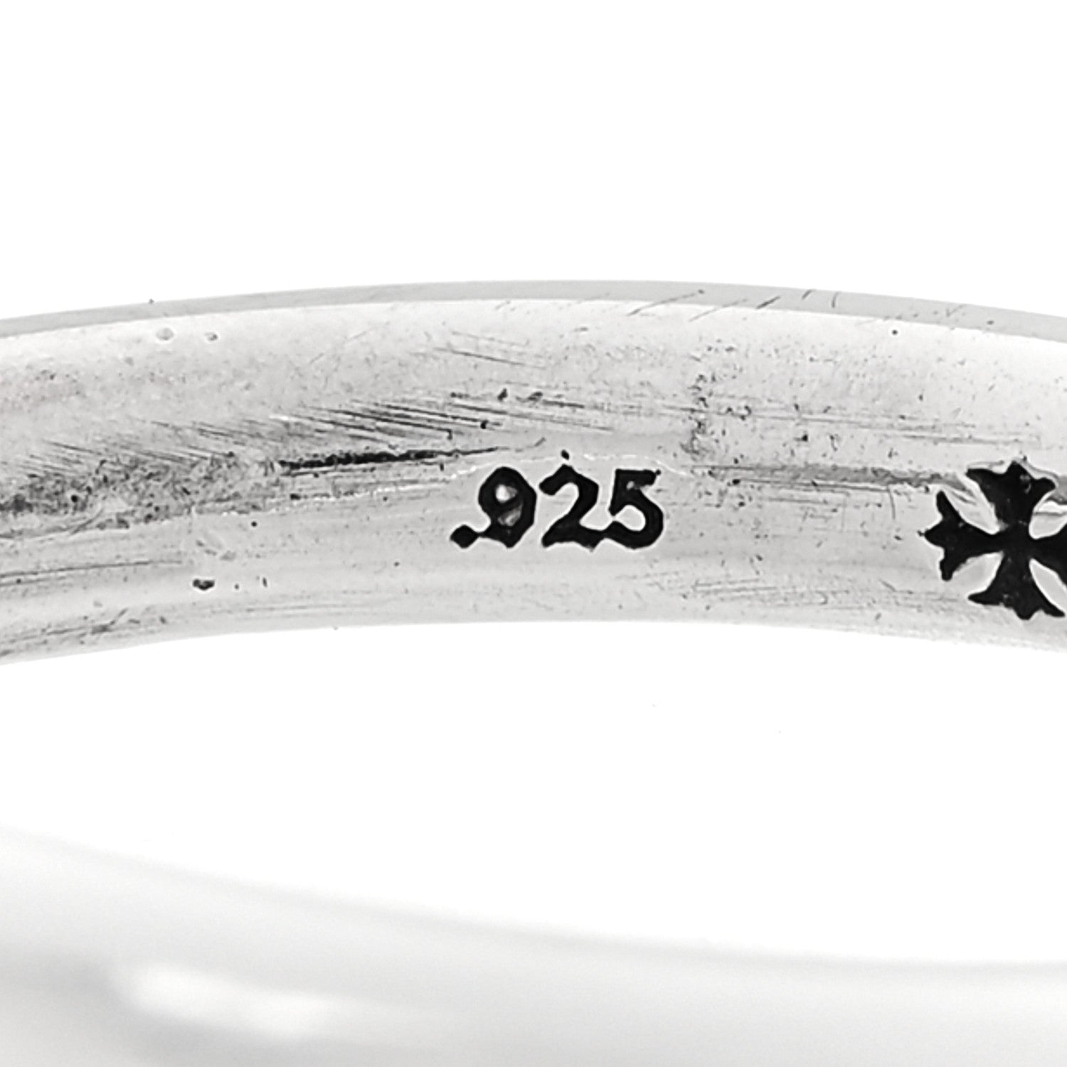 Chrome Hearts Sterling Silver Cross Ball Nail Ring 61 9.5 6 of 7