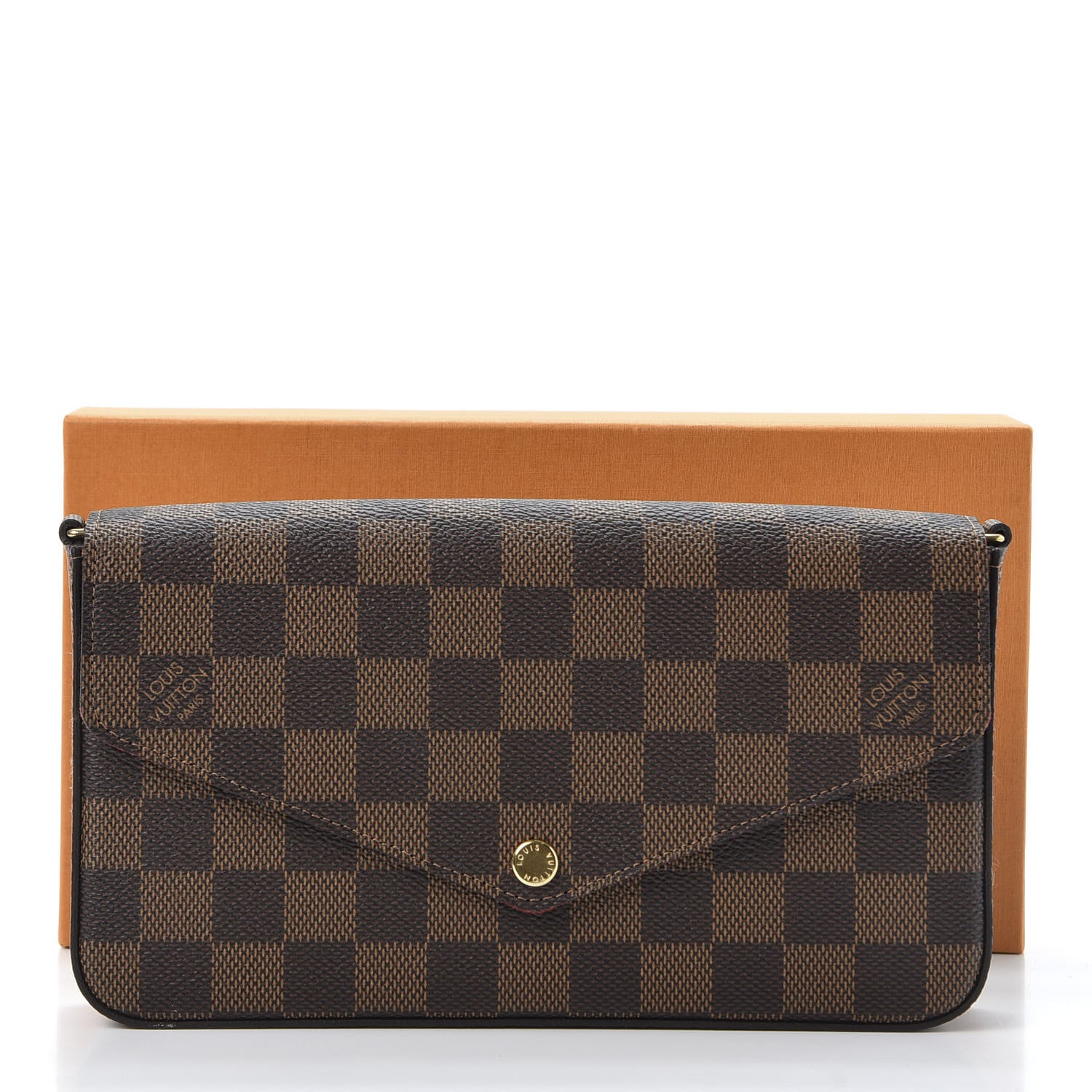 Louis Vuitton Damier Ebene Pochette Felicie Chain Wallet 10 of 10